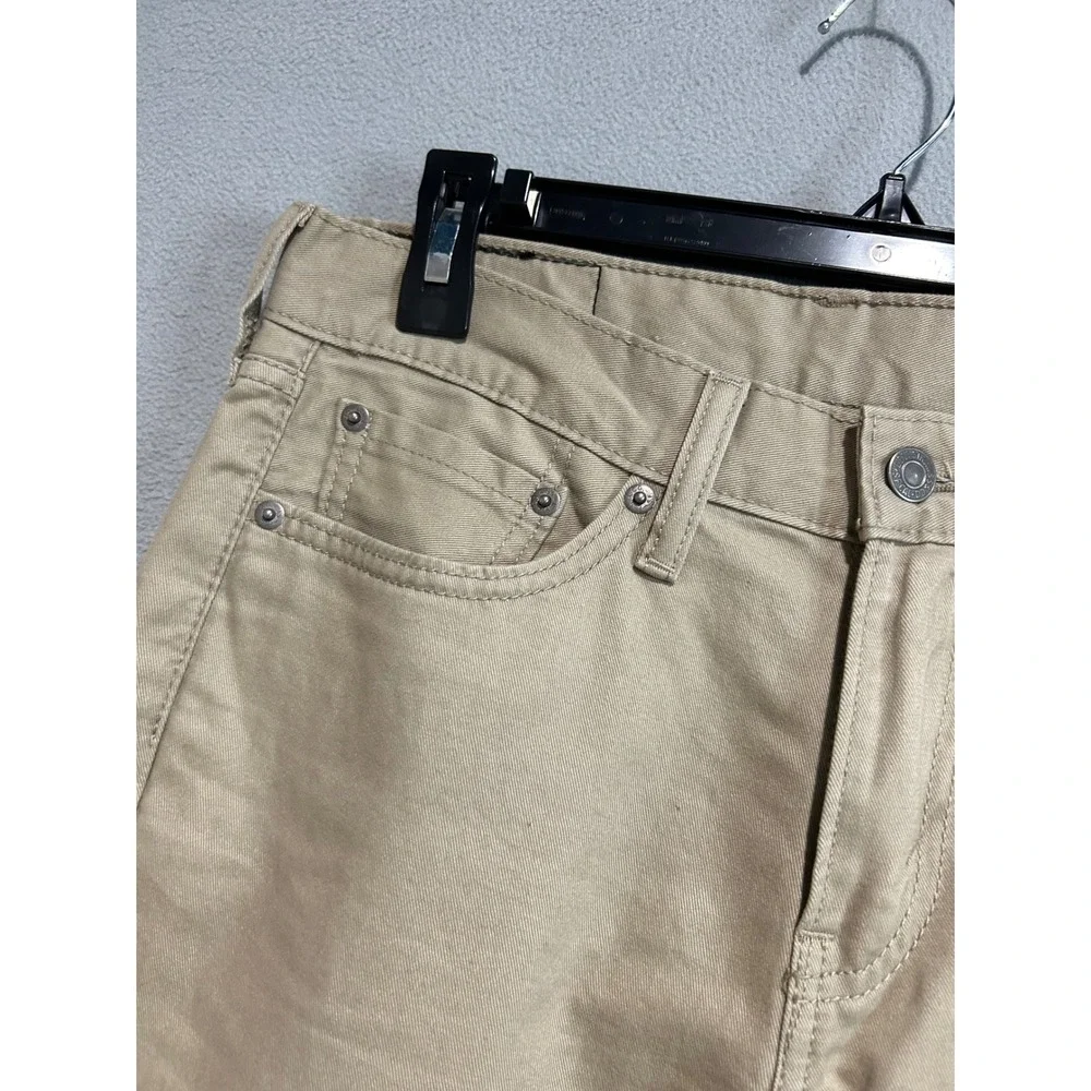 Levi Strauss 514 Straight Fit Pants Mens 29x30 Tan Khaki Cotton Twill Trousers
